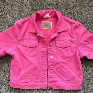 American eagle Pink Denim Jacket